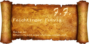 Feichtinger Fulvia névjegykártya